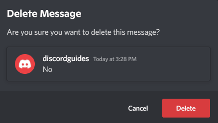 delete message notice discord