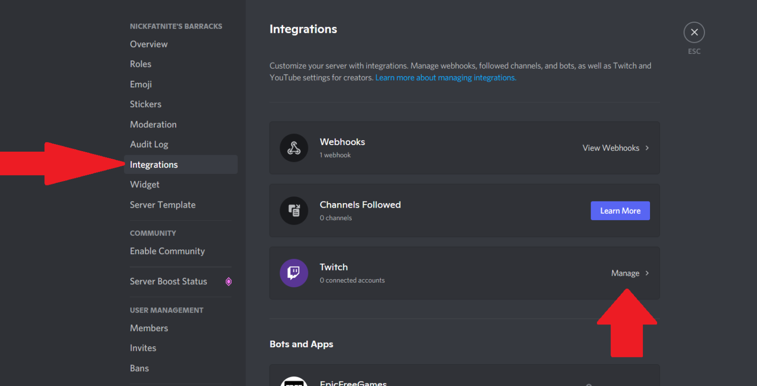 Discord integrations for streamers
