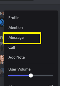 Message button