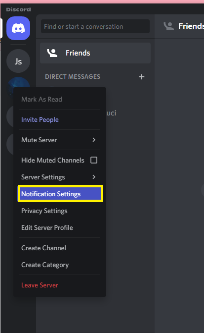 Notification settings