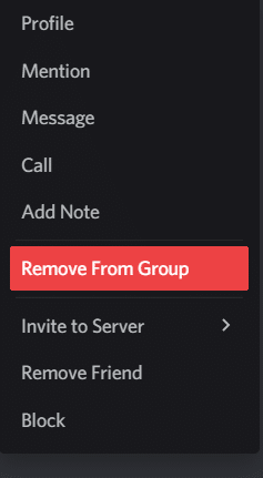Remove from the group