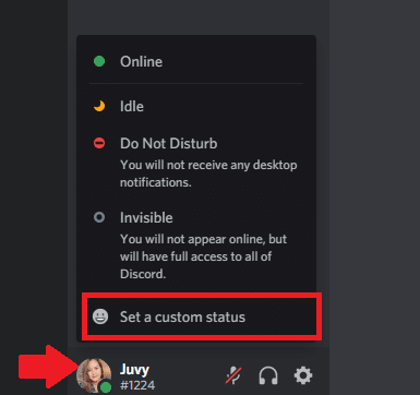 Set a custom status