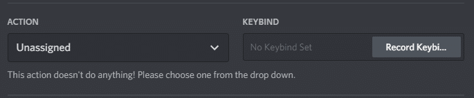 A new keybind will be created