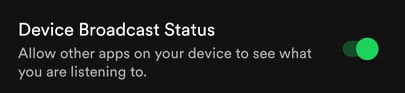 Device Broadcast Status