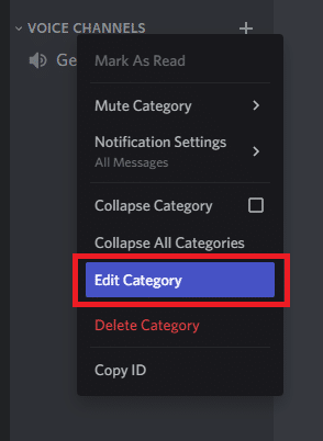 Edit category