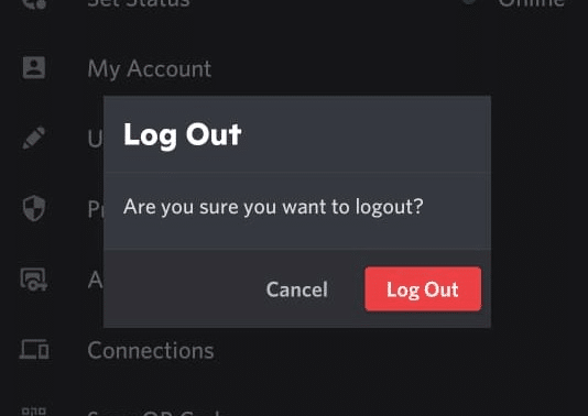 Log out mobile
