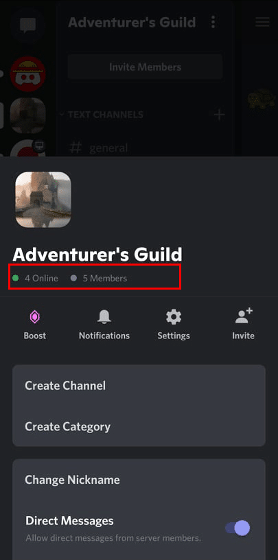 Member count feature on mobile