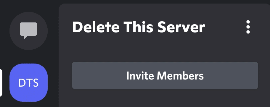 Three dot icon to the right of the server name
