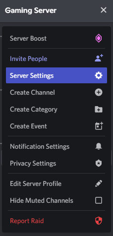 click server name to see access server settings
