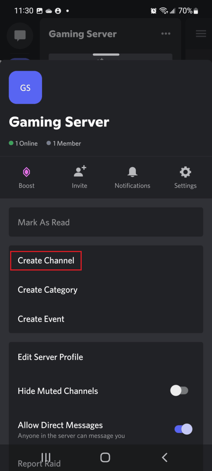 create channel discord mobile