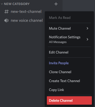 delete channel