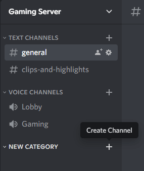 text channels discord