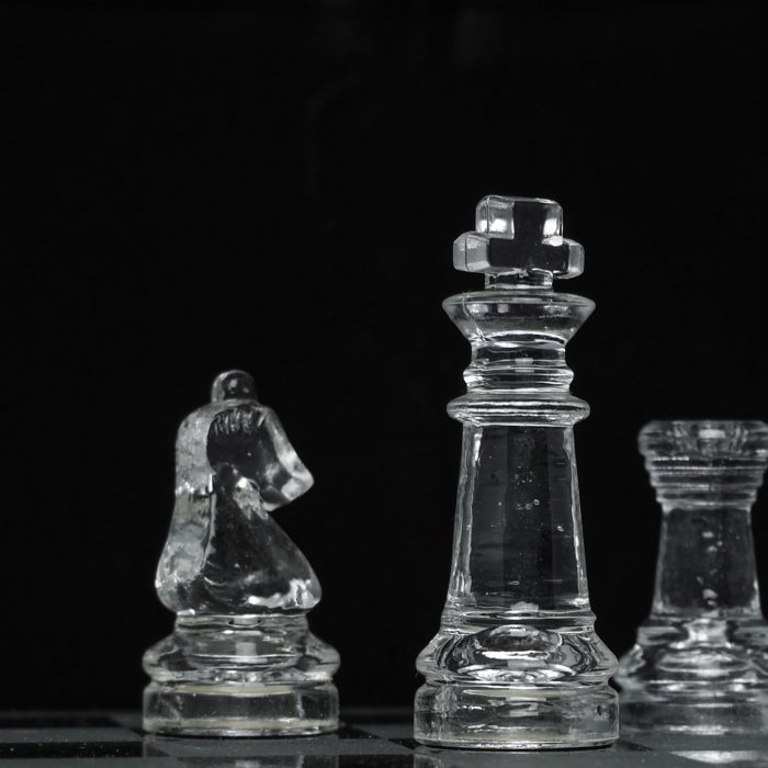 Chess Pieces Made of Glass