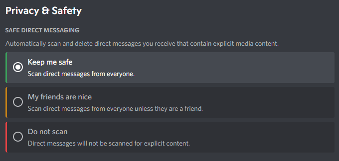 discord privacy and safety
