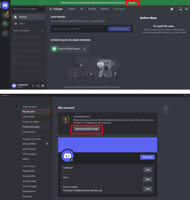 discord resend notice