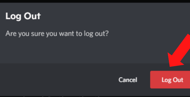 log out on discord