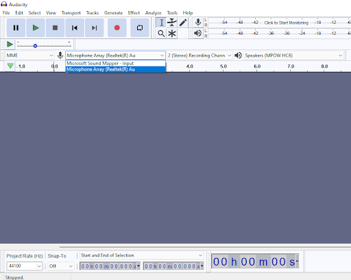 microphone array audacity