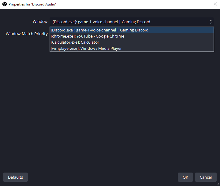 properties for discord audio obs