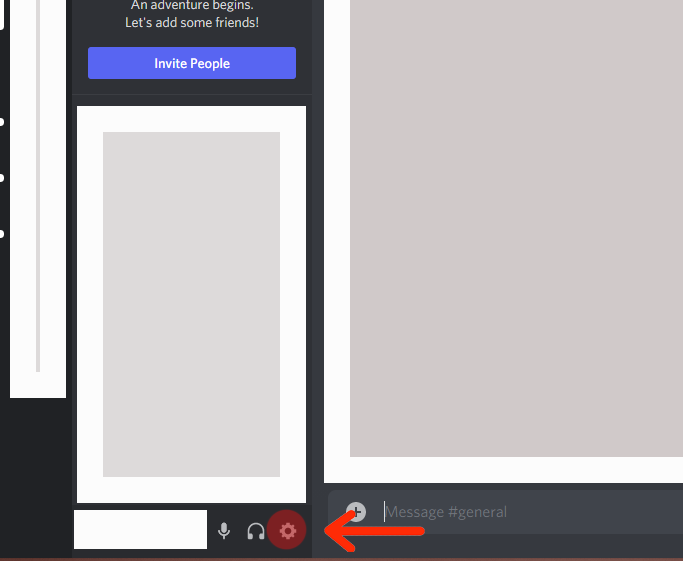 Click on the gear icon on your Discord app