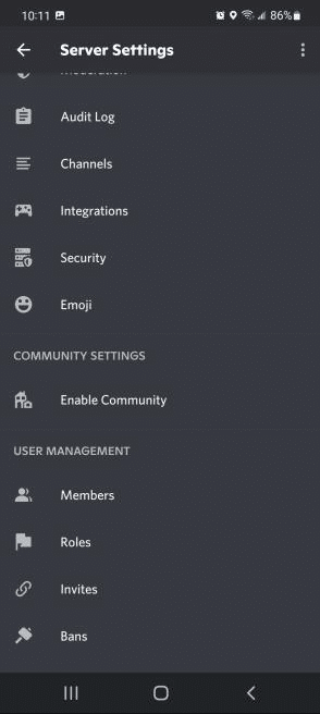 Scroll down to User Management and tap Roles