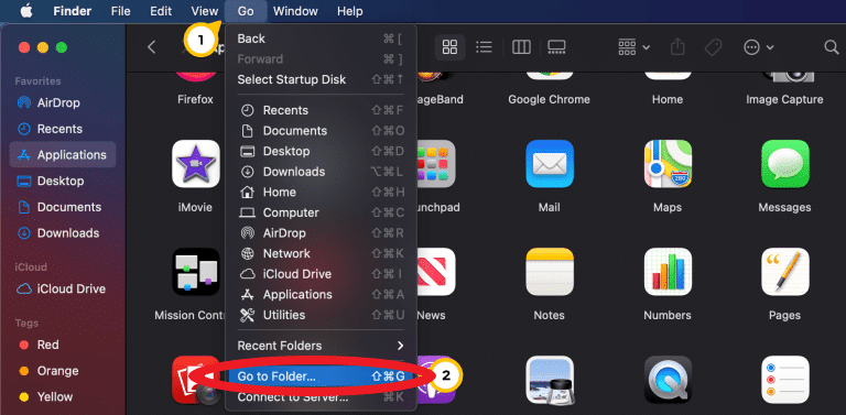 Select Go to Folder