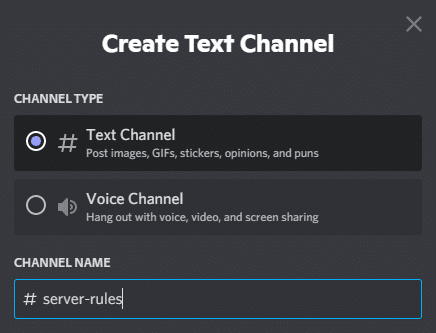 Select Text Channel