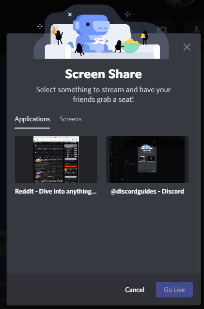 screen share discord