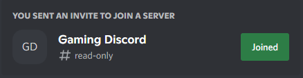 you sent an invite to join a server discord
