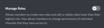 Discord manage roles