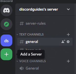On the left-hand side click the plus sign to add a server