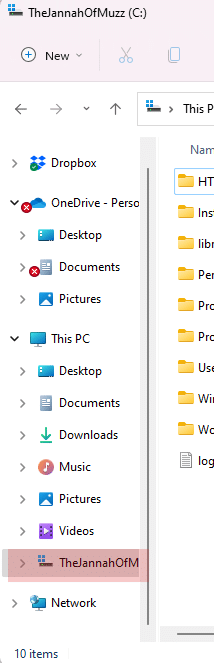 Open File Explorer and click on your C drive