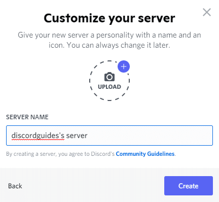 Type in your server name.