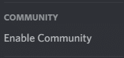 Using Discord's community function in server settings