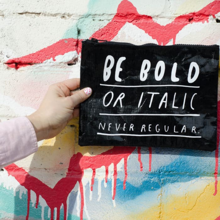 be bold or italic never regular sign