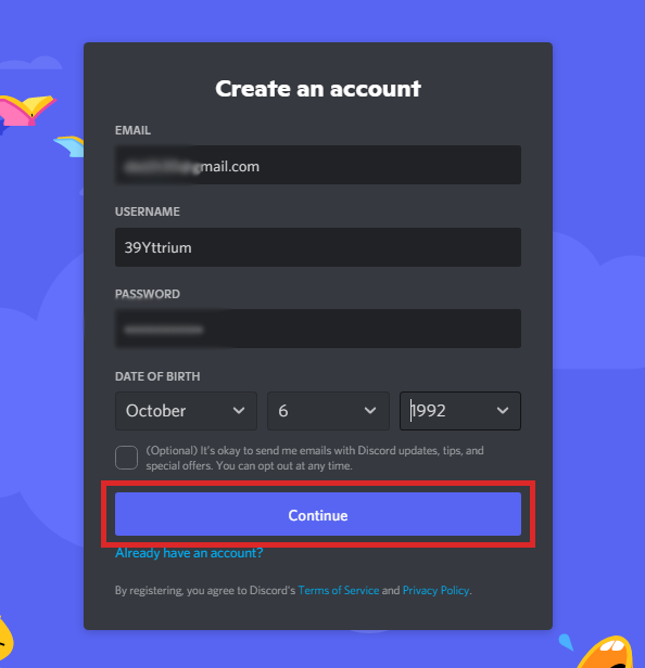 discord login