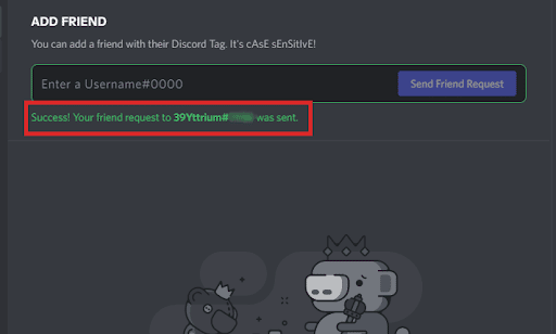 friend request confirmation Discord