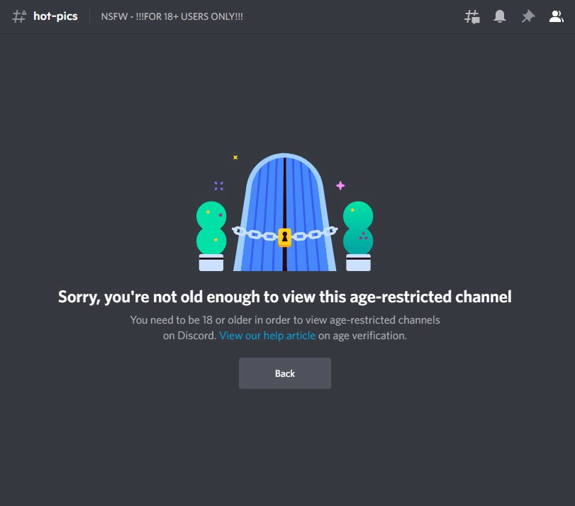 not old enough to view age restricted channel