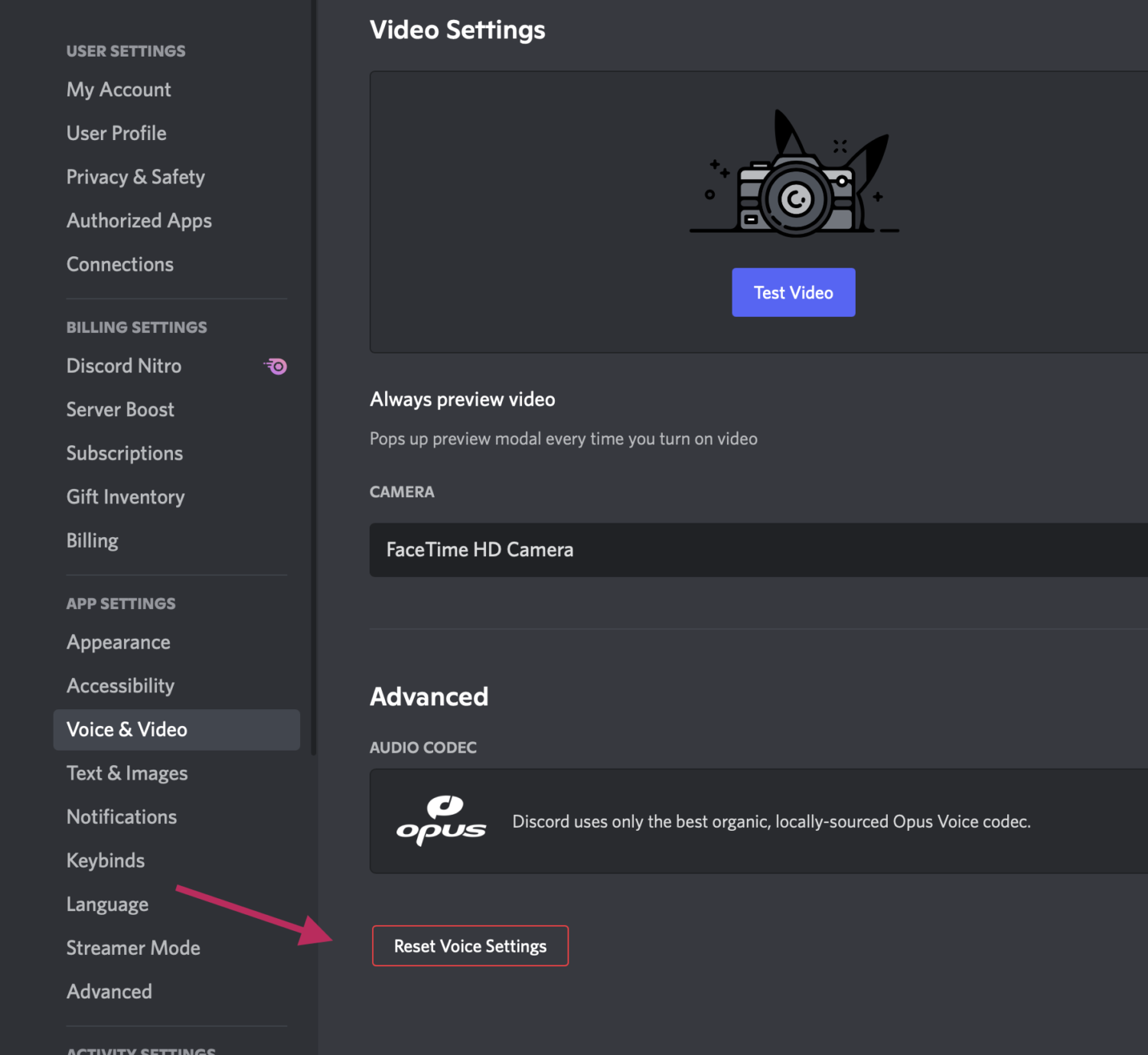 discord reset voice settings