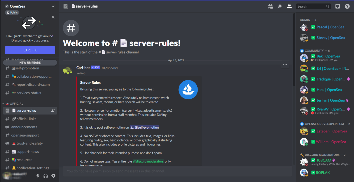 OpenSea server