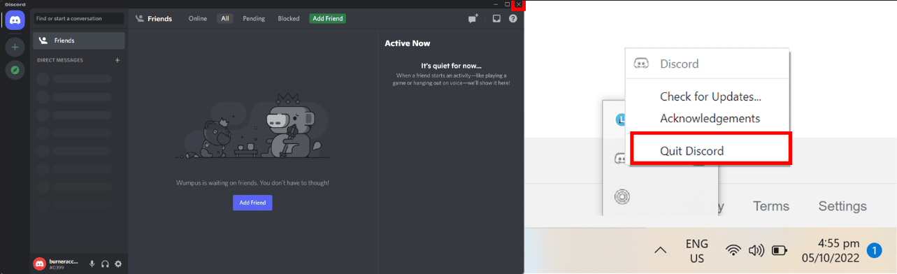 close discord application