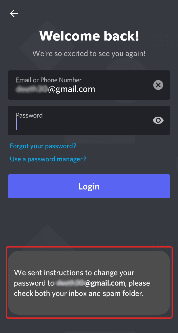 discord mobile notif to change password