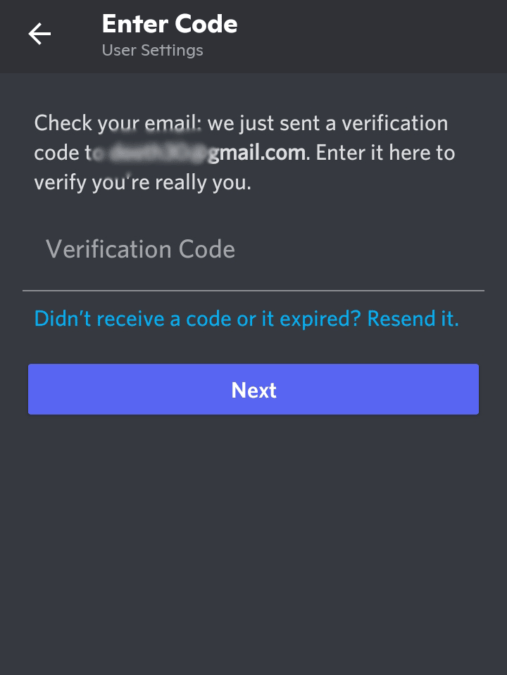 verification code