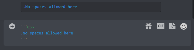 blue colored text in Discord