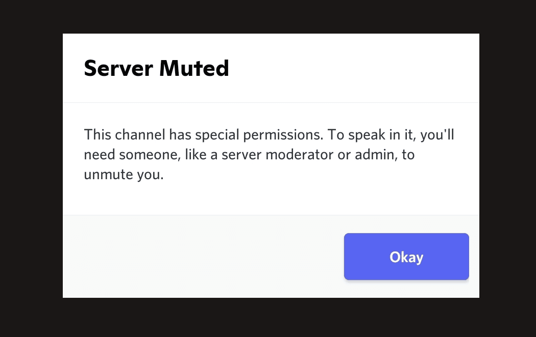 server muted notice