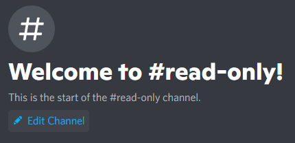 read-only channel