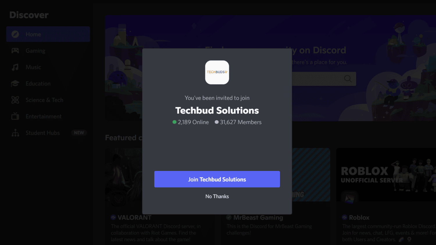 TechBud Solutions Discord Server
