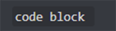 code block