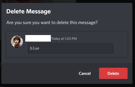 confirm delete message discord