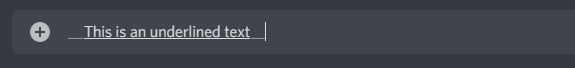 underlined text on Discord chat