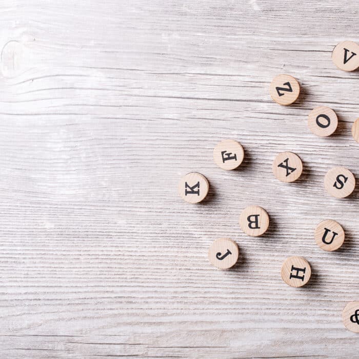 Wooden letters